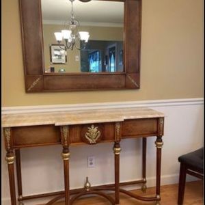 Buffet table and mirror